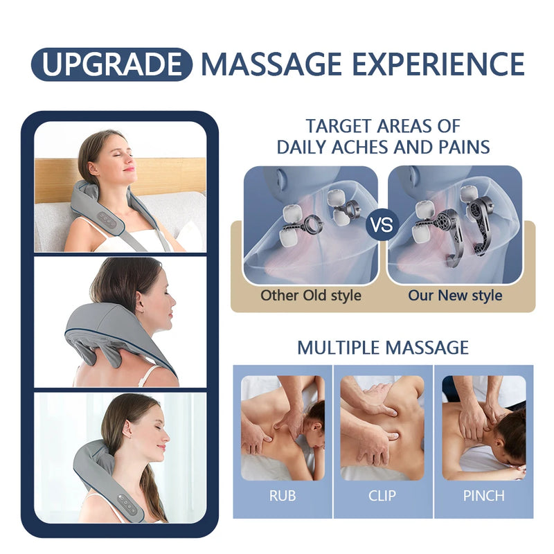 Wireless 3D Kneading Neck & Shoulder Massager
