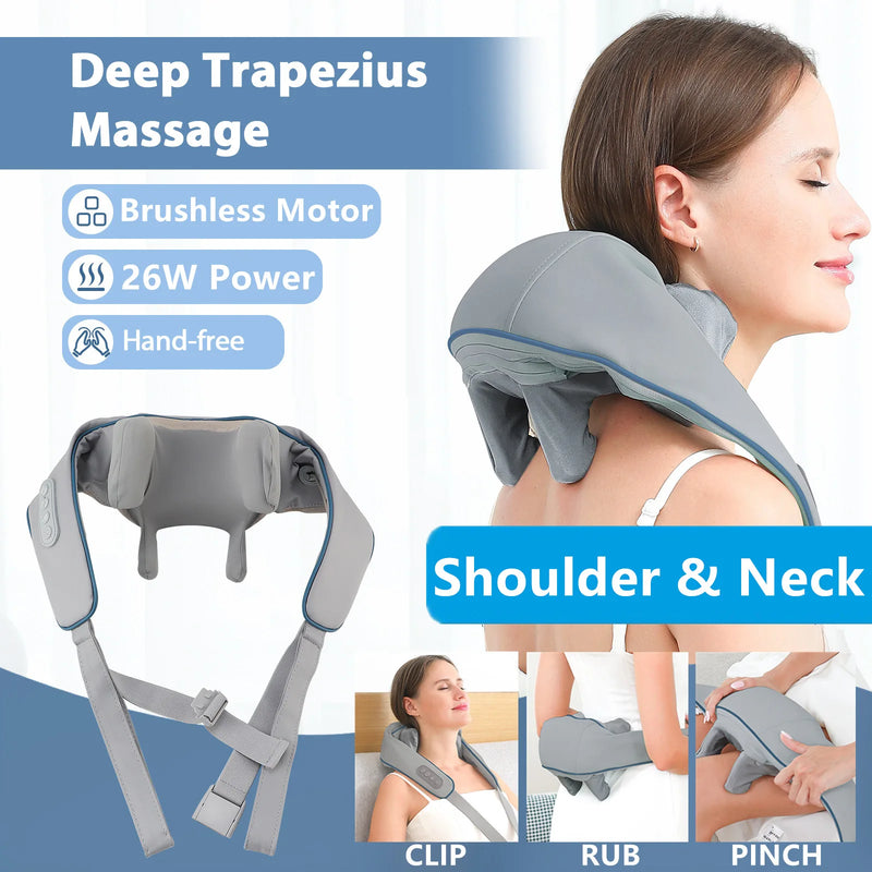 Wireless 3D Kneading Neck & Shoulder Massager
