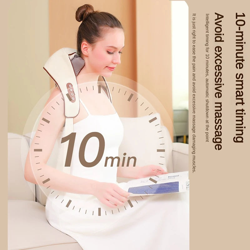 Deep Tissue Shiatsu Neck & Shoulder Massager with Heat