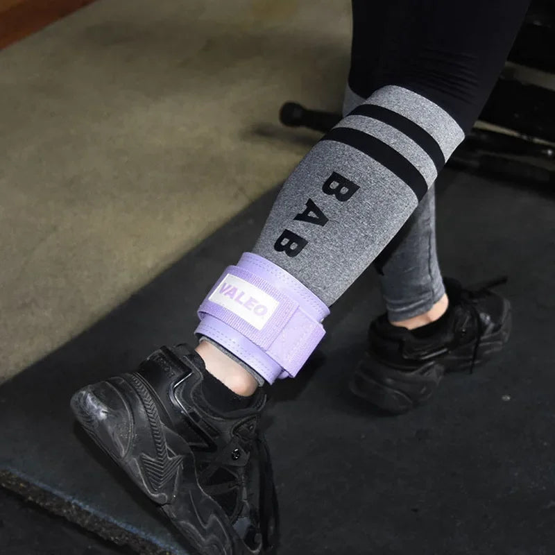 Leather Fitness Ankle Straps Adjustable D-Ring Foot Support