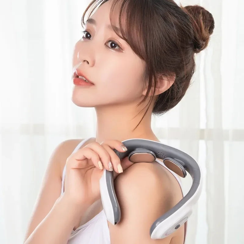 Smart Neck & Shoulder Massager with TENS + Heat Therapy