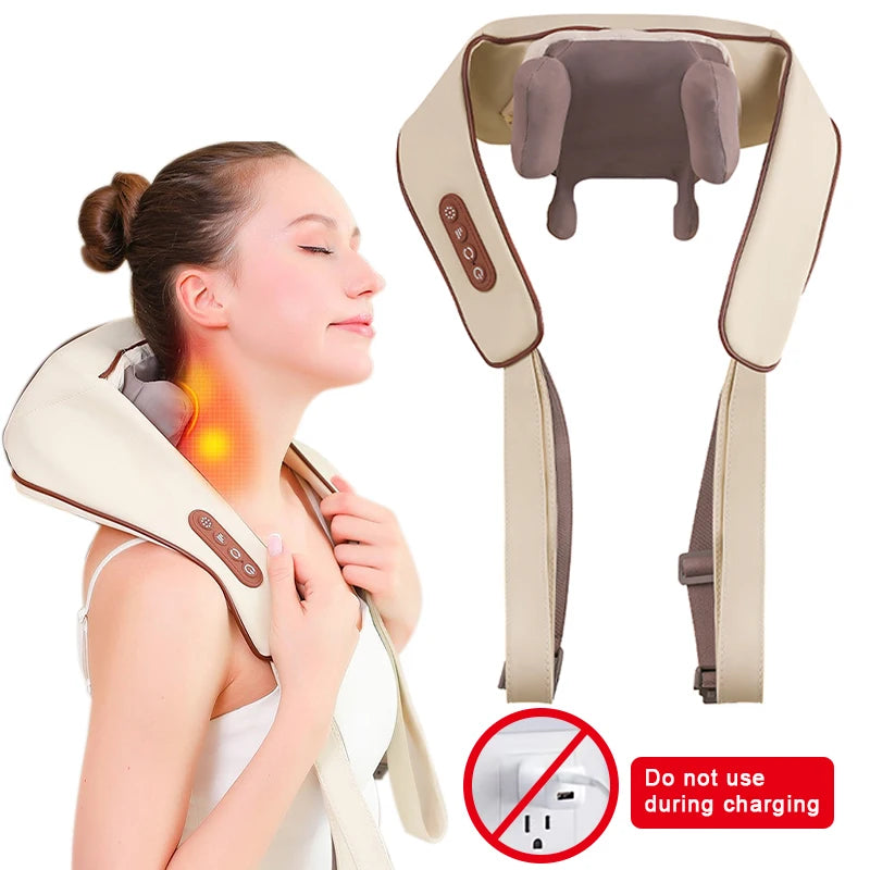 Deep Tissue Shiatsu Neck & Shoulder Massager with Heat