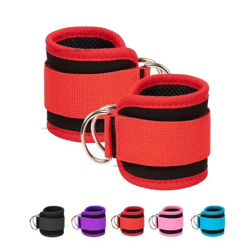 Fitness Ankle Straps for Leg Exercises Adjustable D-Ring