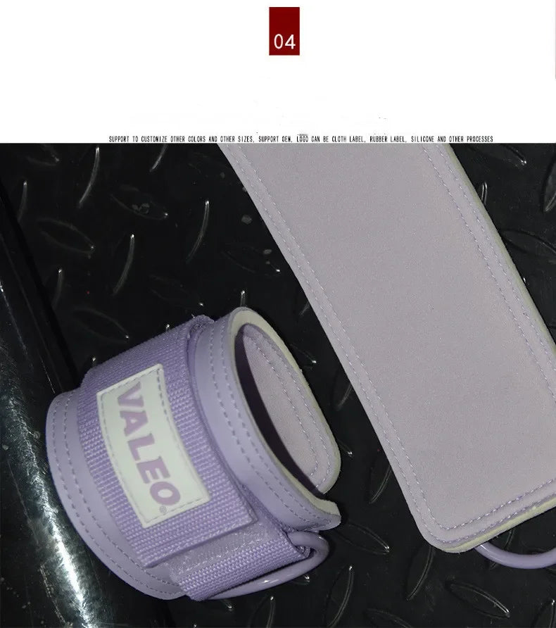 Leather Fitness Ankle Straps Adjustable D-Ring Foot Support