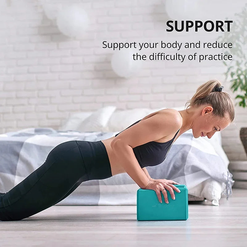 Premium Yoga Blocks (Set of 2) – High-Density EVA Support Bricks for Enhanced Practice
