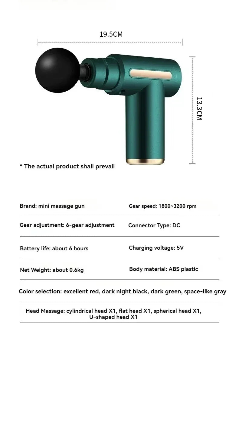 Portable Fascia Massage Gun Deep Tissue
