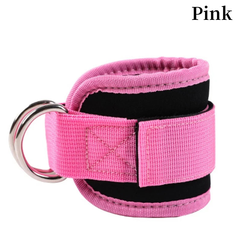 Fitness Ankle Straps Adjustable D-Rings