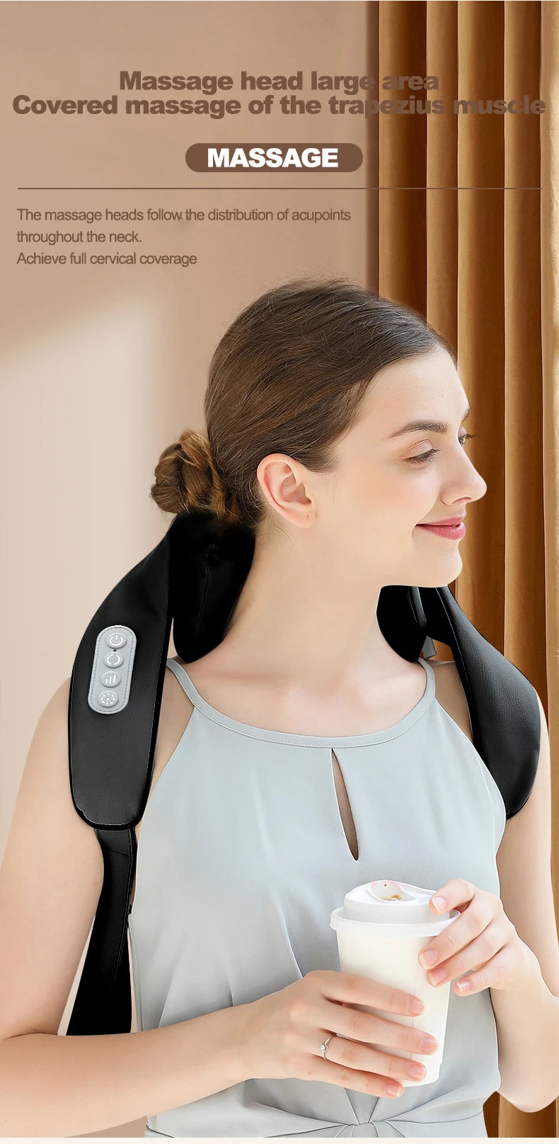 Wireless 3D Shiatsu Neck & Shoulder Massager