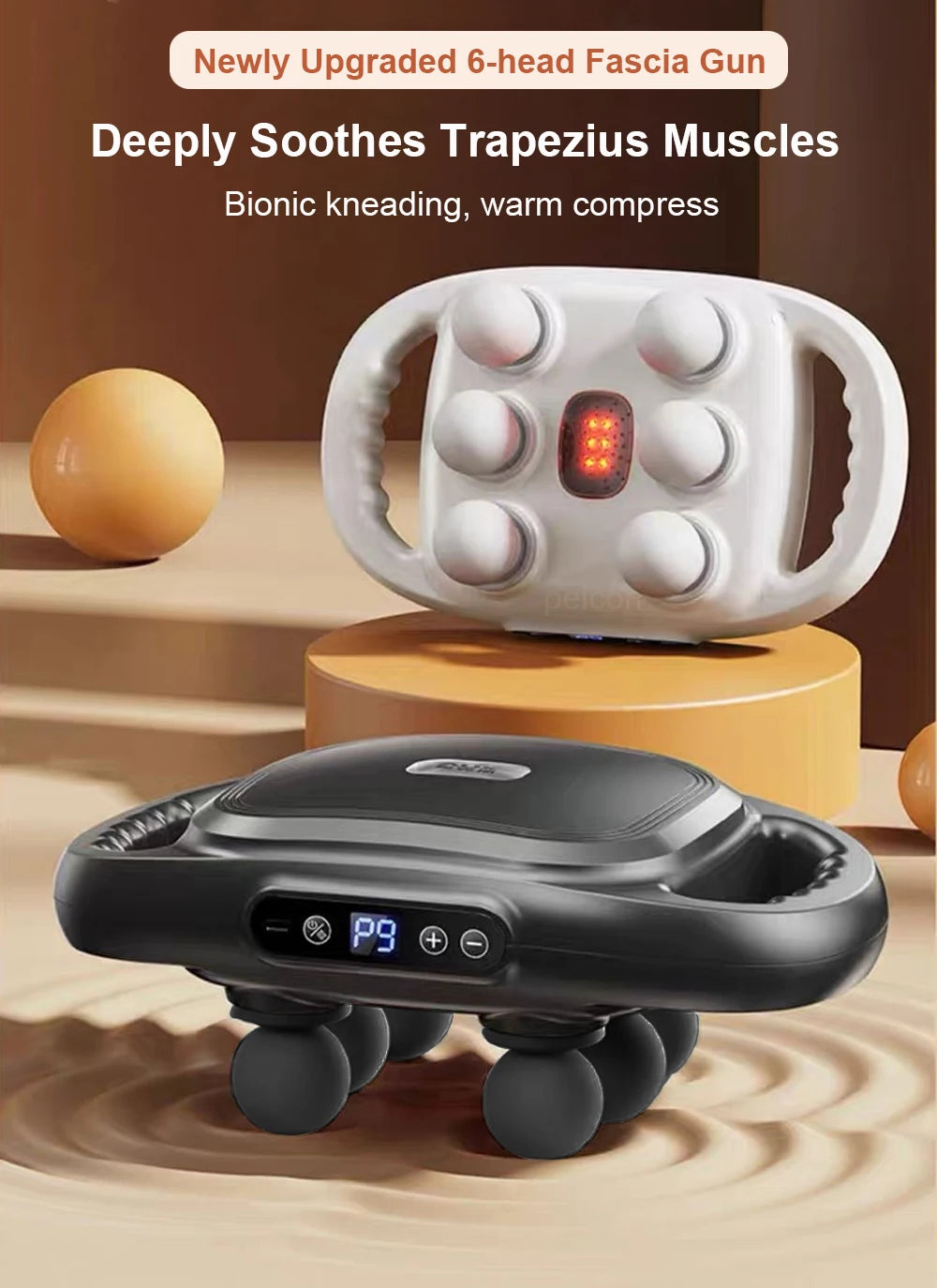 Fascia Gun Pro – 6-in-1 Deep Tissue Massager for Complete Muscle Recovery