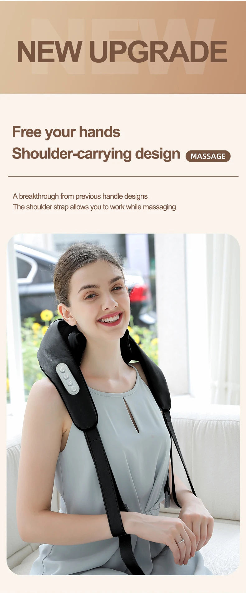 Wireless 3D Shiatsu Neck & Shoulder Massager