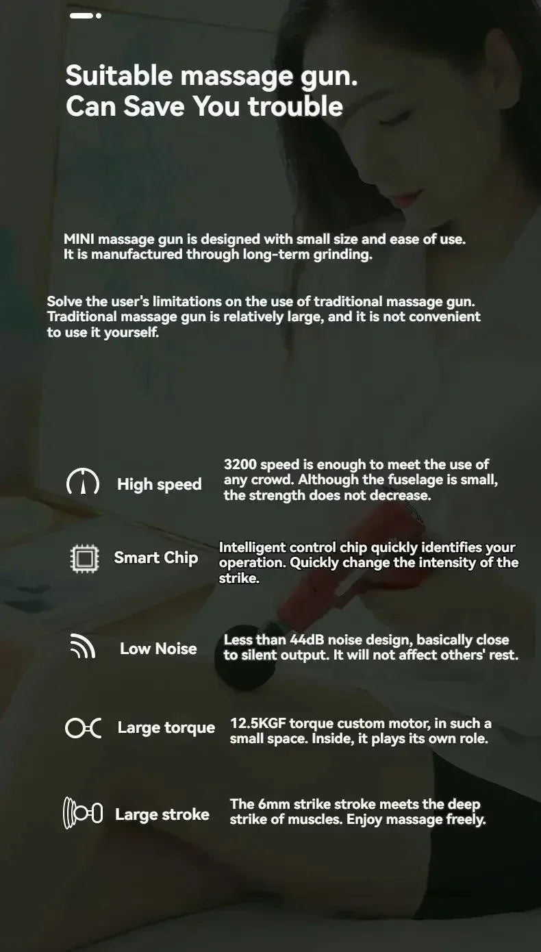 Portable Fascia Massage Gun Deep Tissue