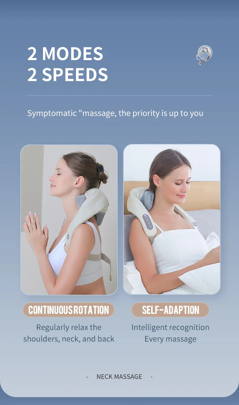 Wireless 3D Kneading Neck & Shoulder Massager