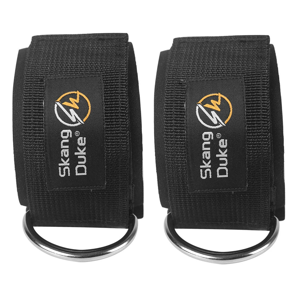 Fitness Ankle Straps D-Ring Support Cuffs Gym Leg Strength