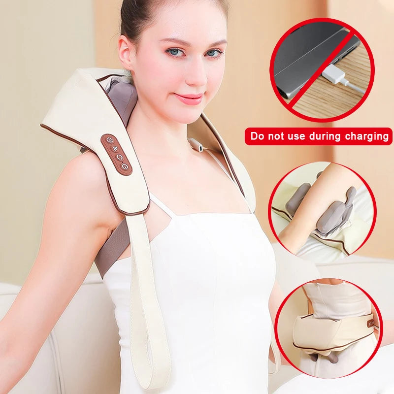 Deep Tissue Shiatsu Neck & Shoulder Massager with Heat