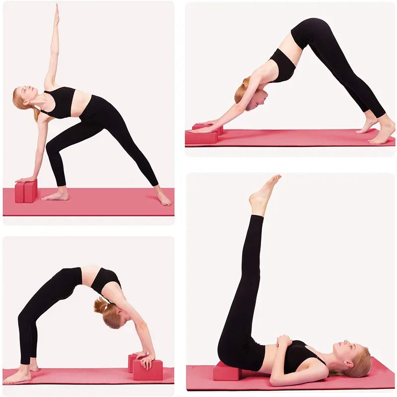 Premium Yoga Blocks (Set of 2) – High-Density EVA Support Bricks for Enhanced Practice