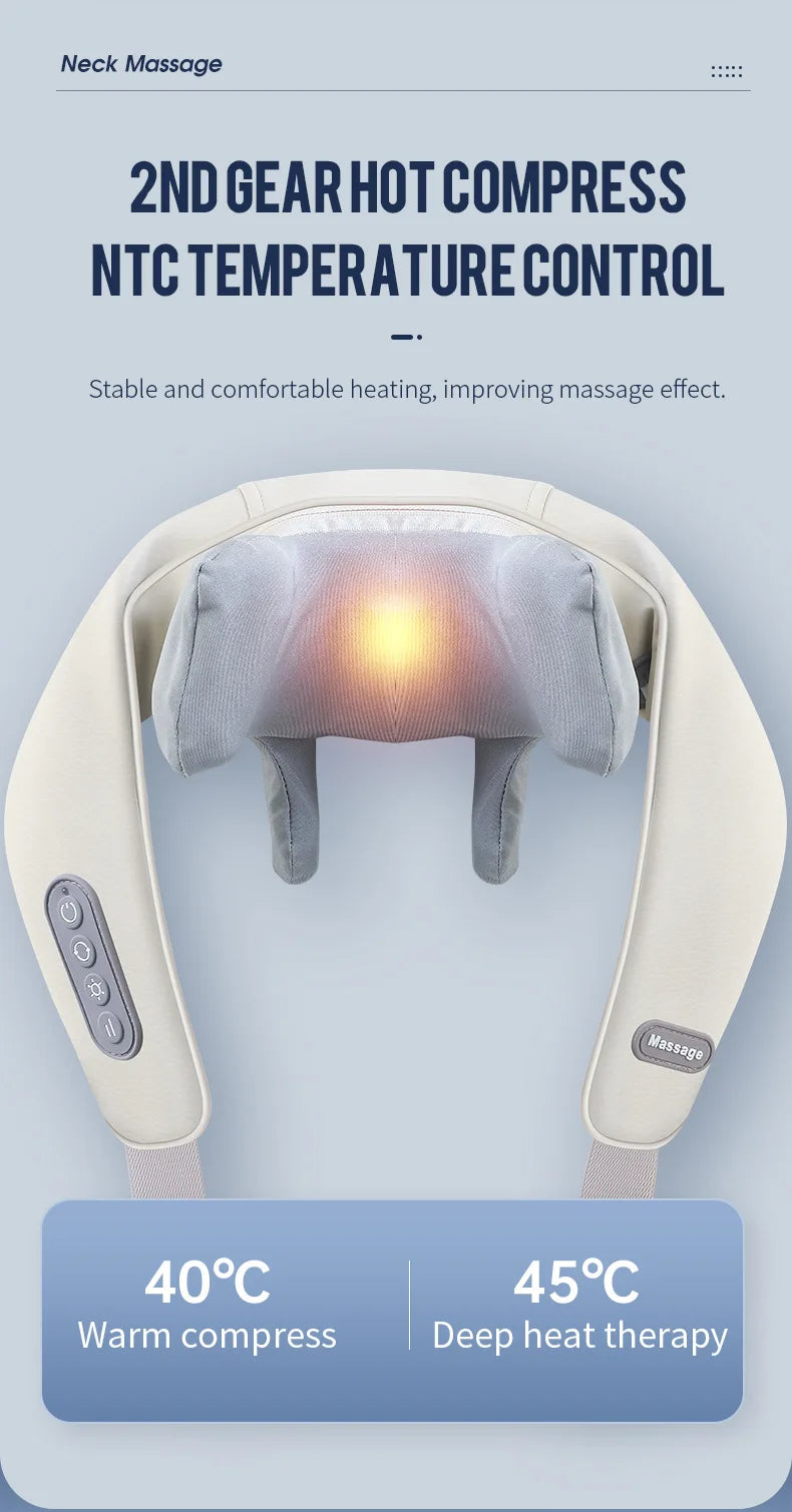 Wireless 3D Kneading Neck & Shoulder Massager