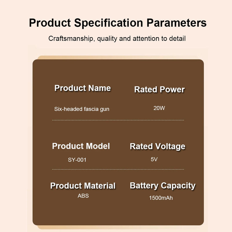 Professional-grade massage gun -head Deep High Frequency Vibration