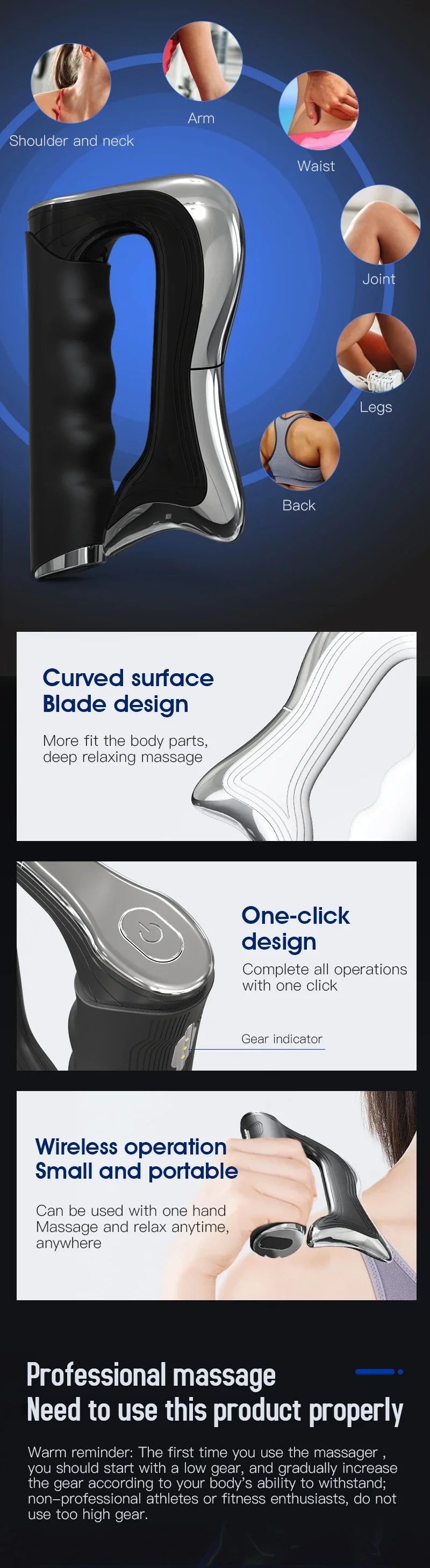 Electric Scraping Fascia Massage Gun – Advanced Muscle Stimulator & Recovery Tool