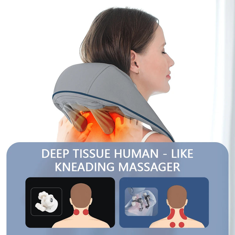 Wireless 3D Kneading Neck & Shoulder Massager