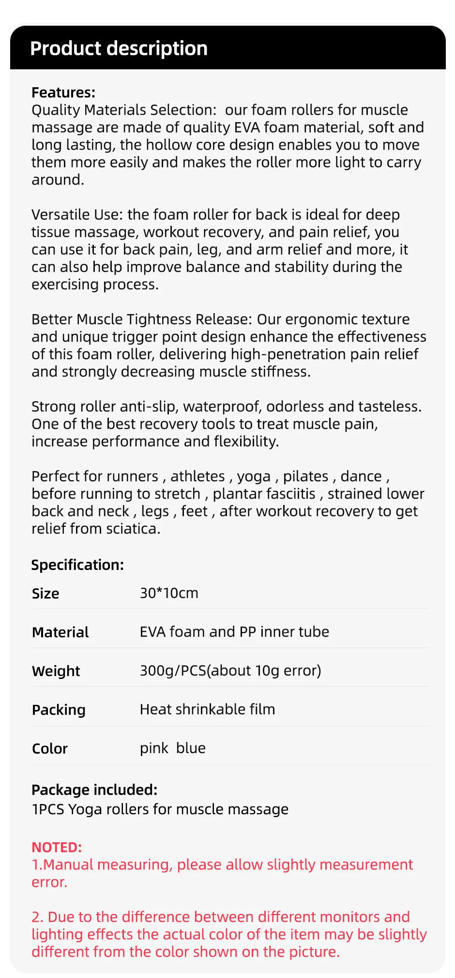 Foam Roller-for Deep Tissue Massage