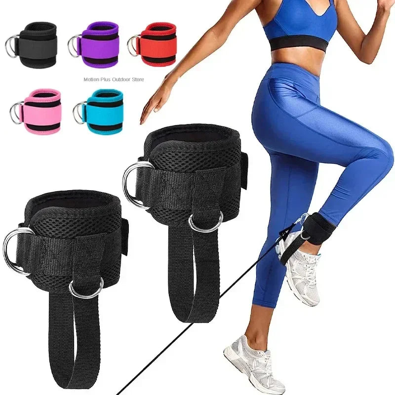 Fitness Ankle Straps for Leg Exercises Adjustable D-Ring