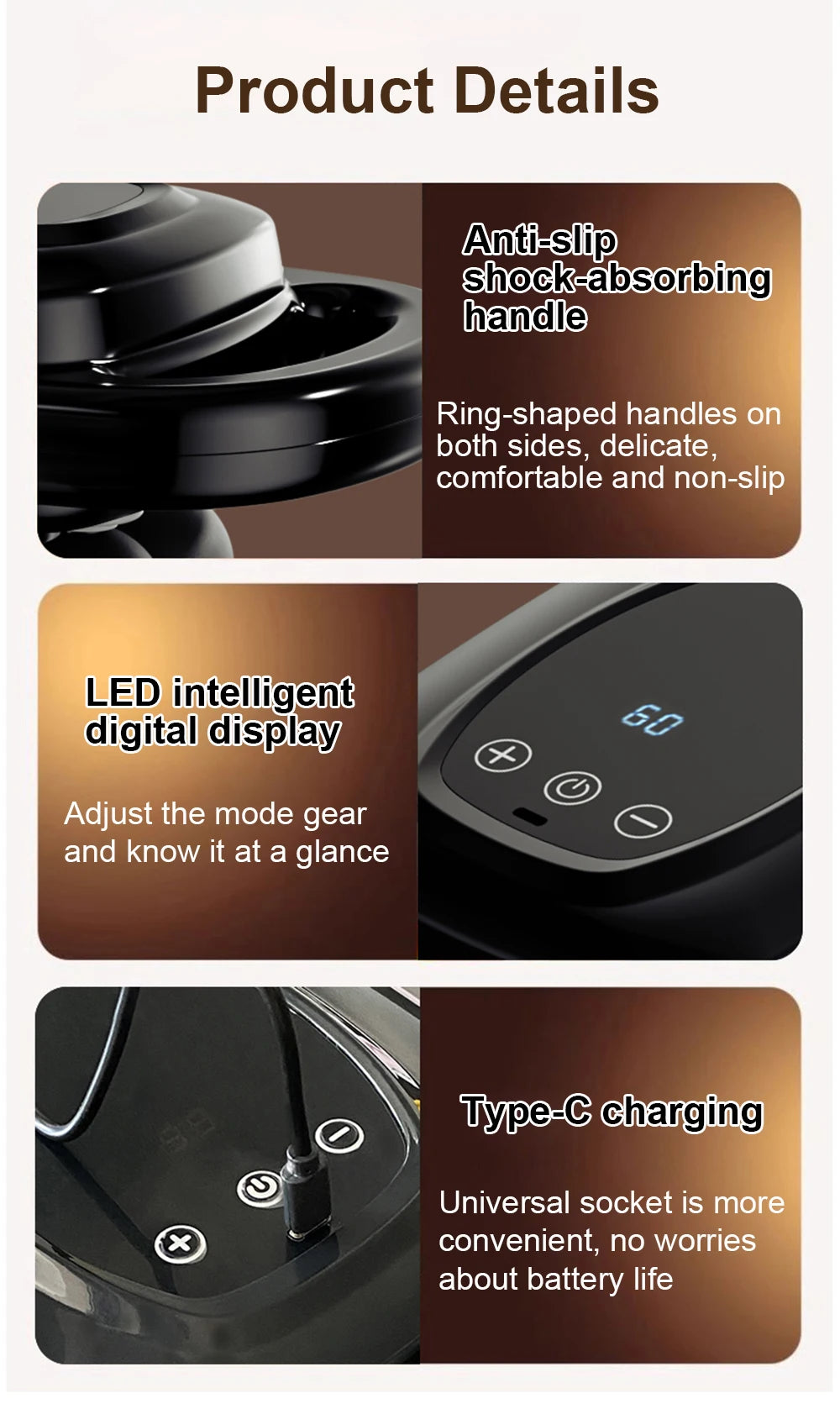 Professional-grade massage gun -head Deep High Frequency Vibration