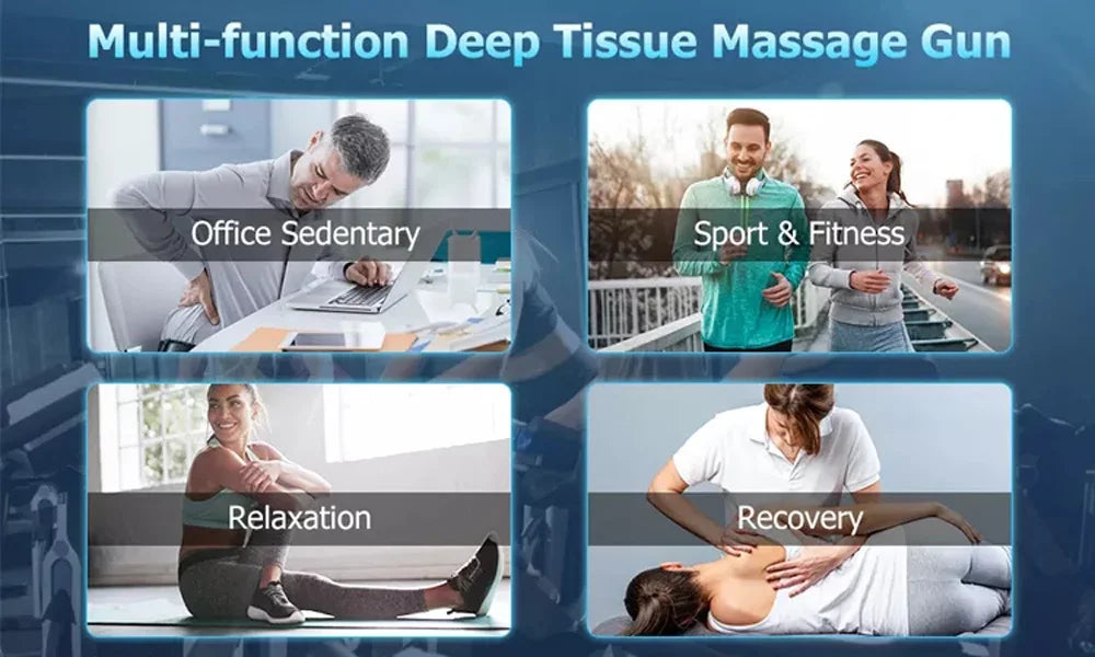 Fascial Massage Gun Pro – Pistol-Grip Deep Tissue Percussion Therapy
