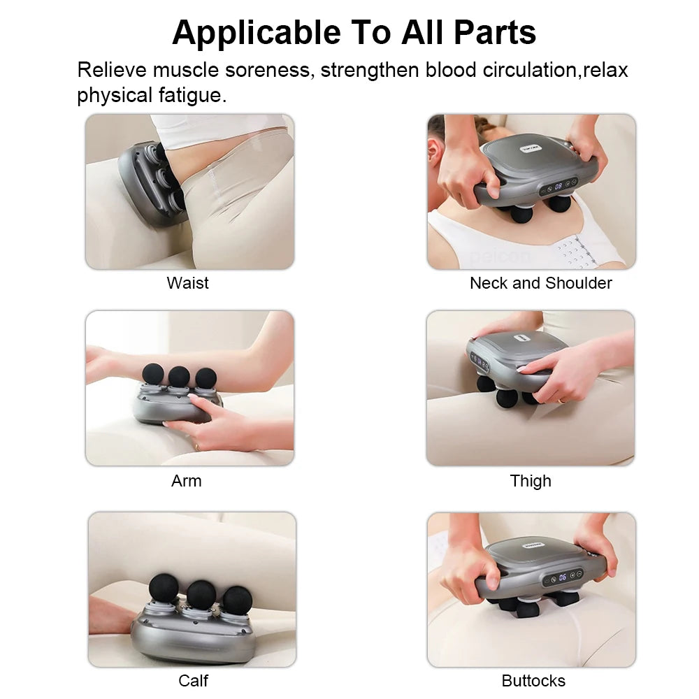 Fascia Gun Pro – 6-in-1 Deep Tissue Massager for Complete Muscle Recovery
