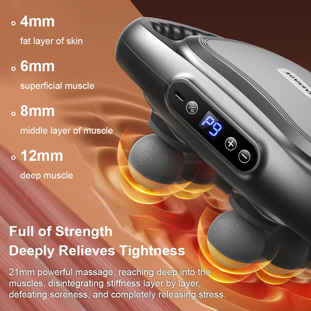 Fascia Gun Pro – 6-in-1 Deep Tissue Massager for Complete Muscle Recovery