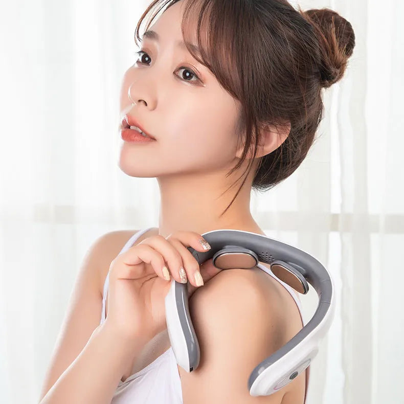 Smart Neck & Shoulder Massager with TENS + Heat Therapy
