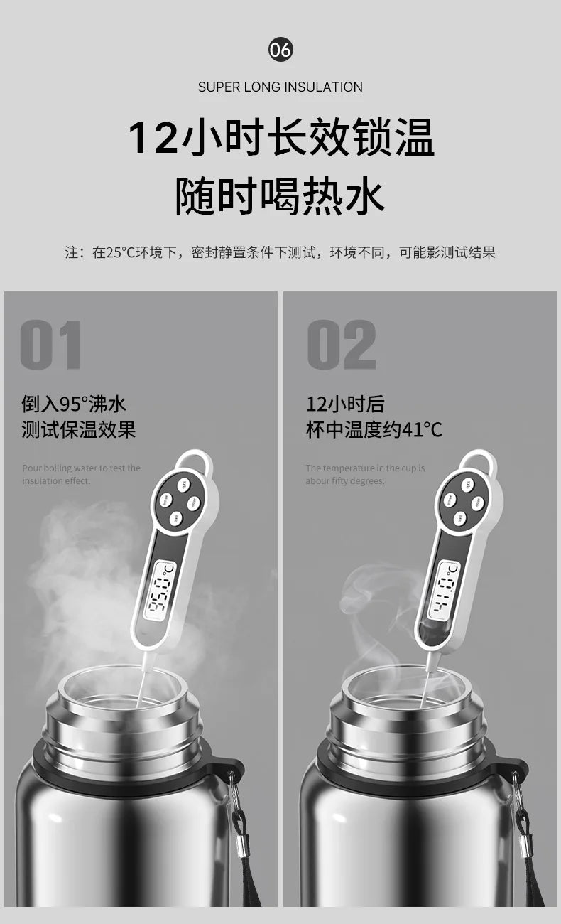 Smart Temperature Display Thermos 1200ML