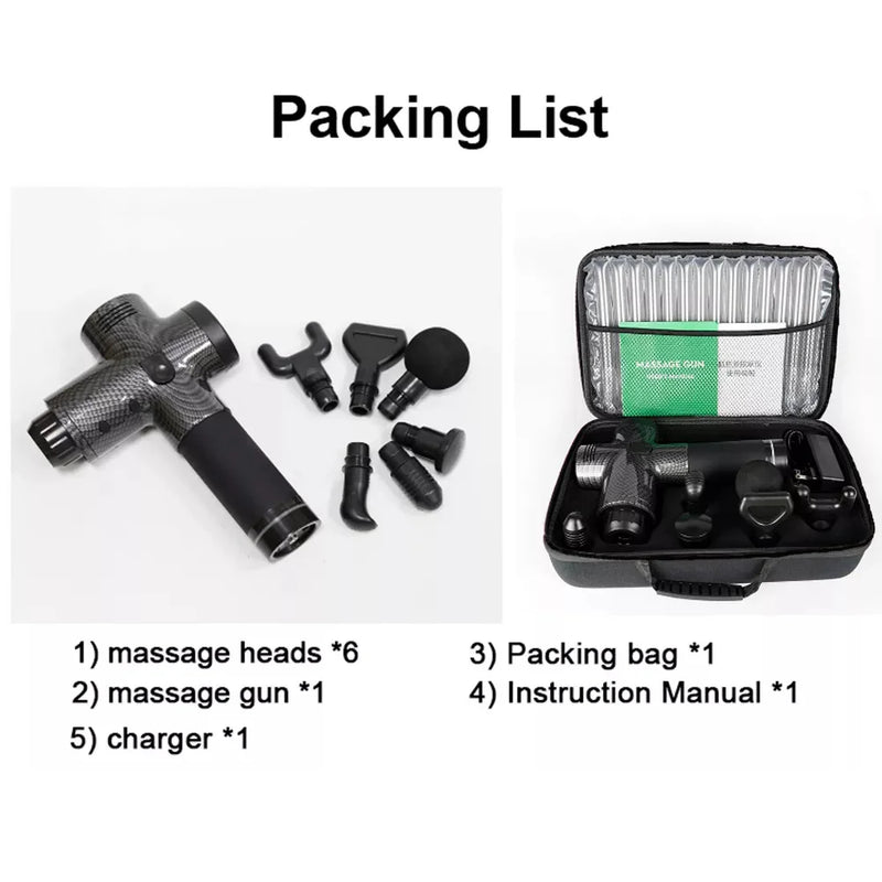 Fascial Massage Gun Pro – Pistol-Grip Deep Tissue Percussion Therapy