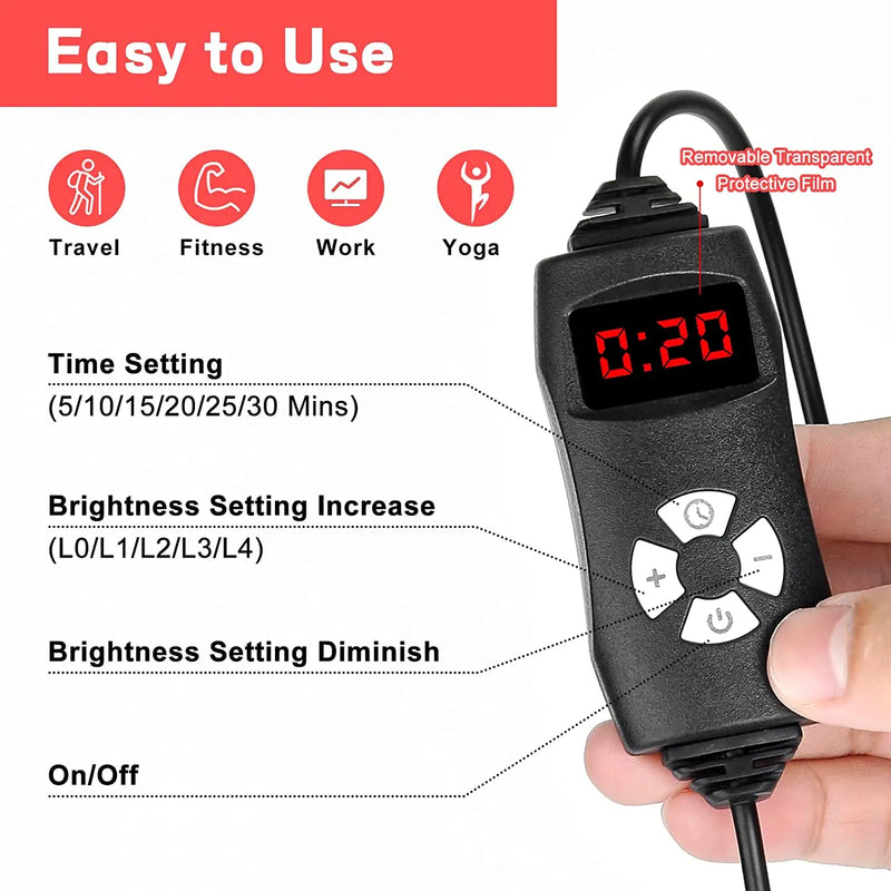 Dual-Wavelength Red & Infrared Light Therapy Belt