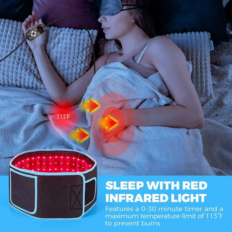 Dual-Wavelength Red & Infrared Light Therapy Belt
