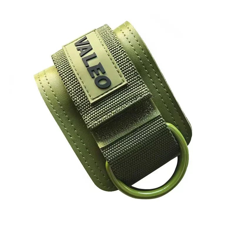 Leather Fitness Ankle Straps Adjustable D-Ring Foot Support