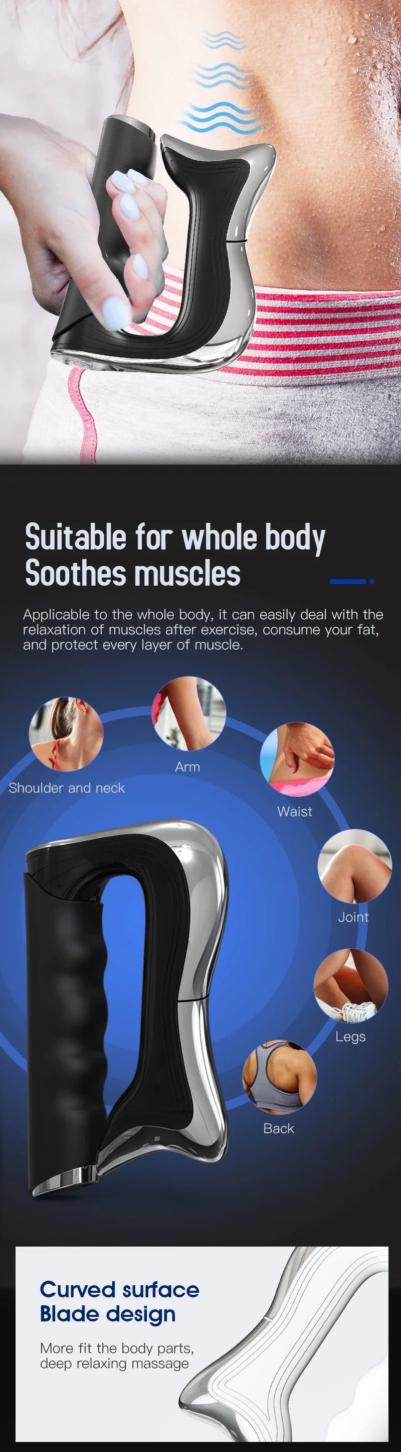 Electric Scraping Fascia Massage Gun – Advanced Muscle Stimulator & Recovery Tool