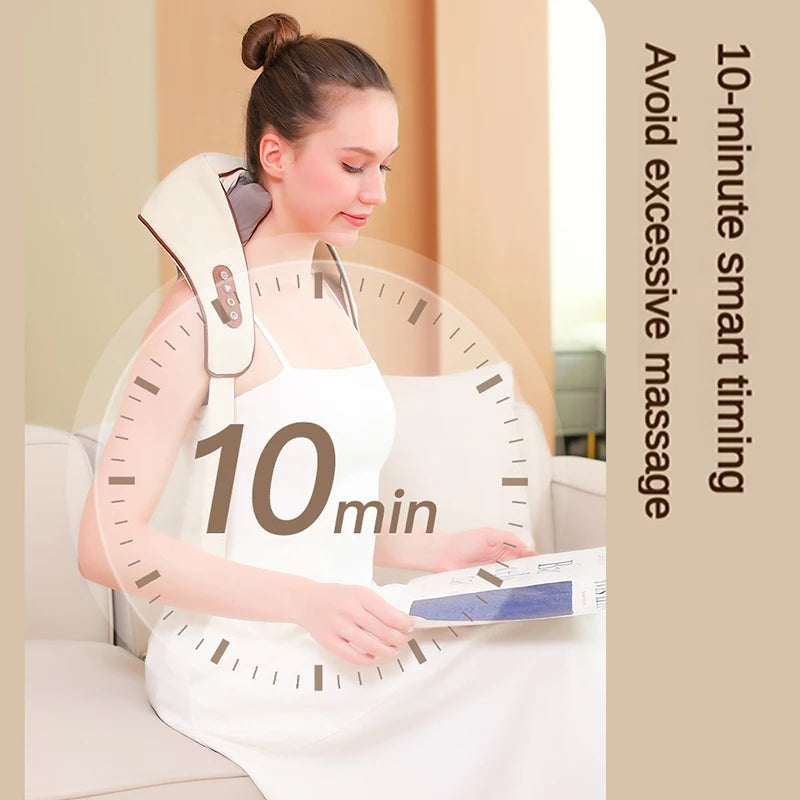 Deep Tissue Shiatsu Neck & Shoulder Massager with Heat