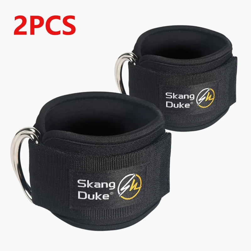 Fitness Ankle Straps D-Ring Support Cuffs Gym Leg Strength