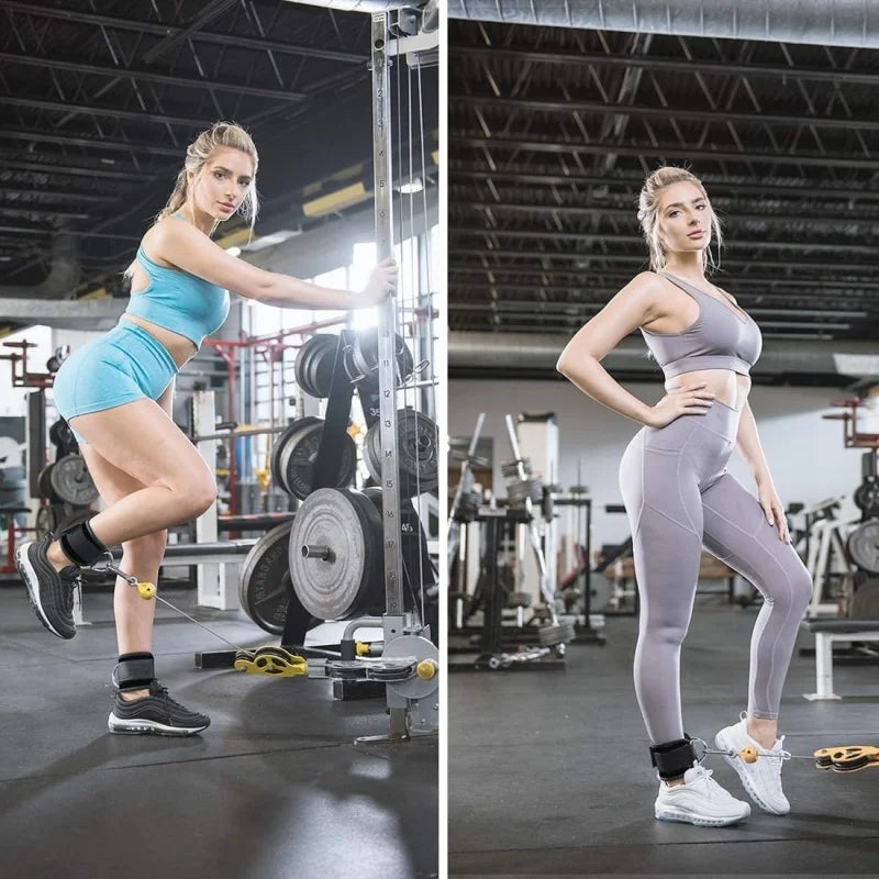 Fitness Ankle Straps Adjustable D-Rings