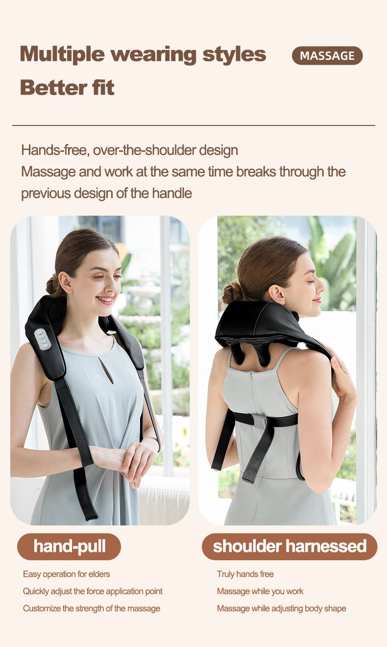 Wireless 3D Shiatsu Neck & Shoulder Massager