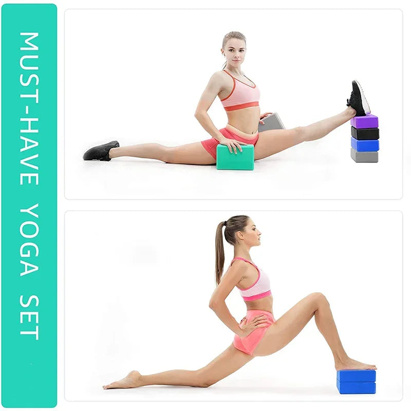 Premium Yoga Blocks (Set of 2) – High-Density EVA Support Bricks for Enhanced Practice