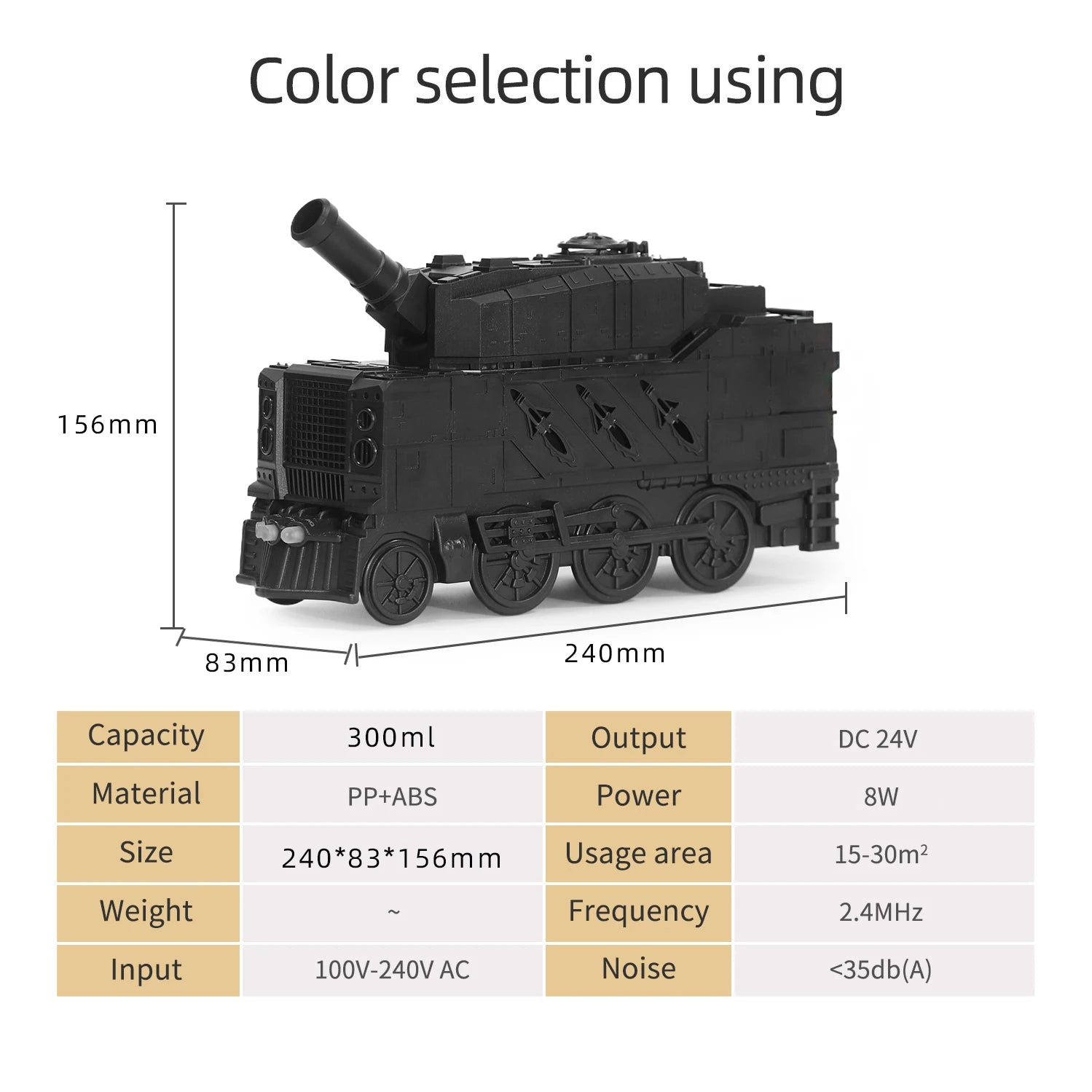 Train Cannon Ultrasonic Humidifier