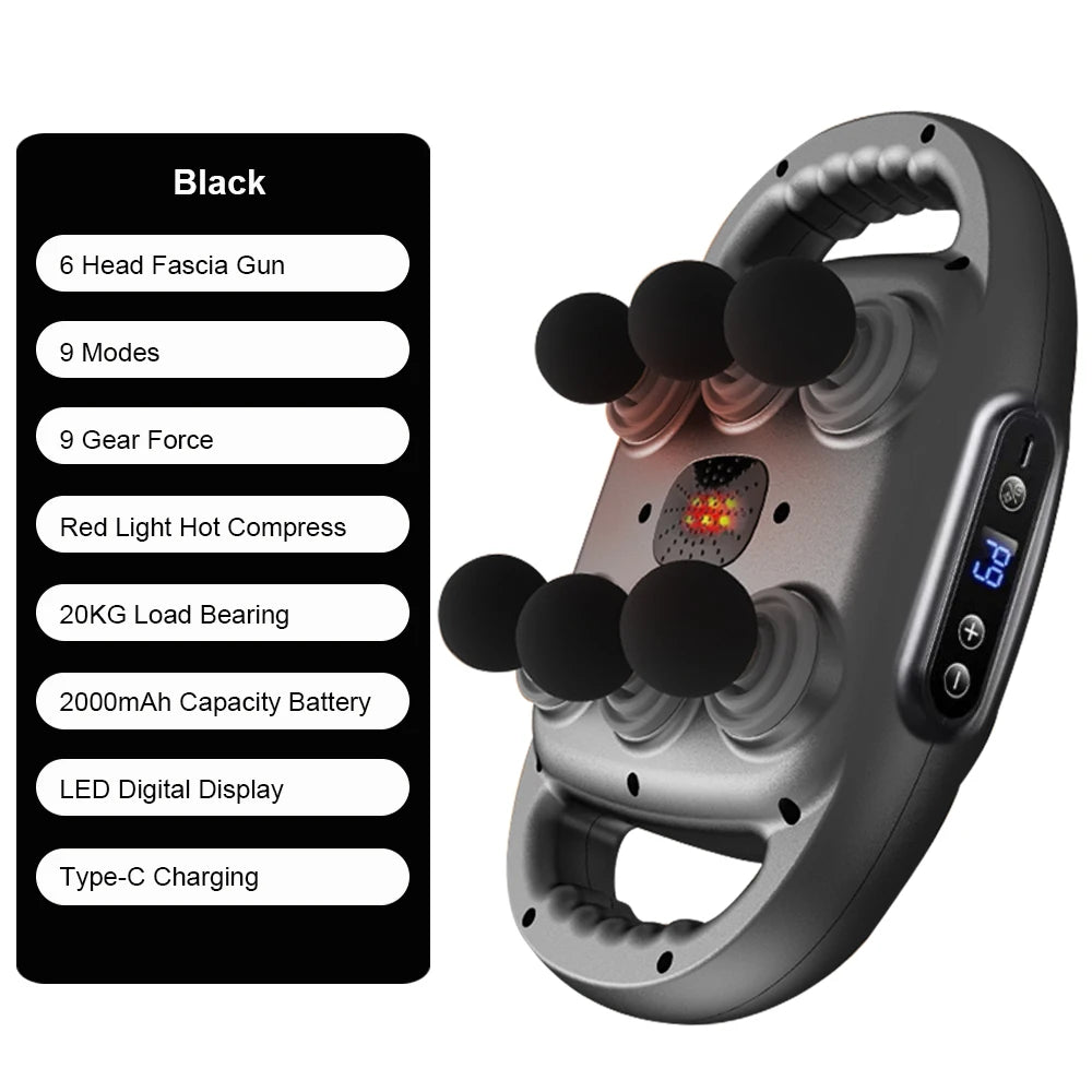 Fascia Gun Pro – 6-in-1 Deep Tissue Massager for Complete Muscle Recovery